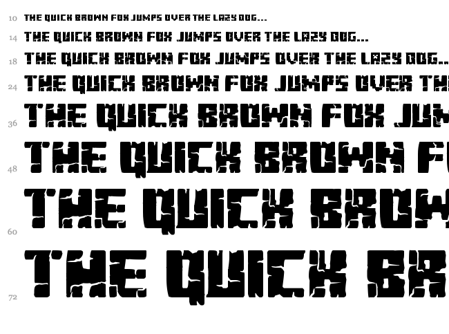 Minecraft Evenings font waterfall